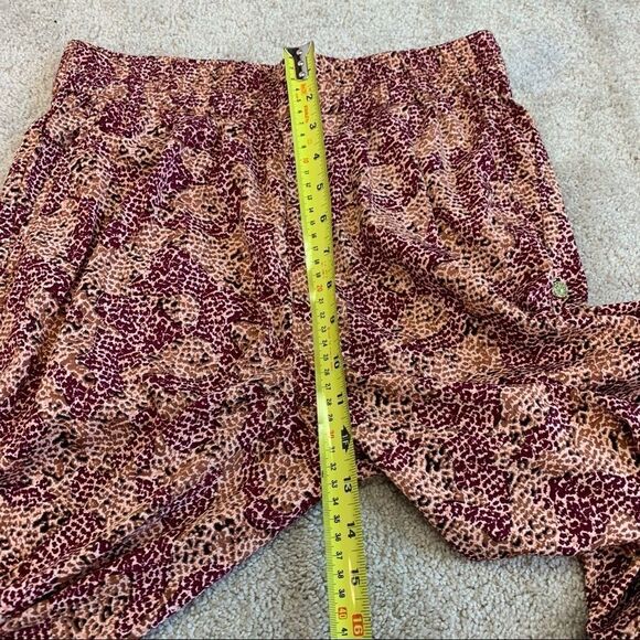 Scotch & Soda Maison Scotch burgundy tan brown animal print joggers pants Sz 8 - Picture 13 of 16